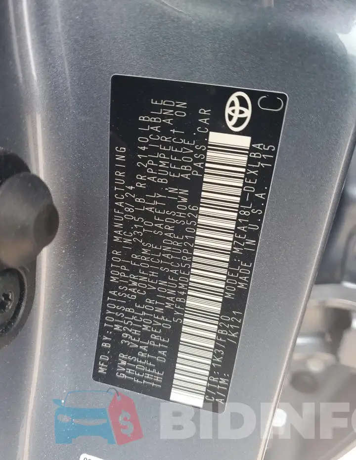 5YFB4MDE5RP210526 Photo# 12
