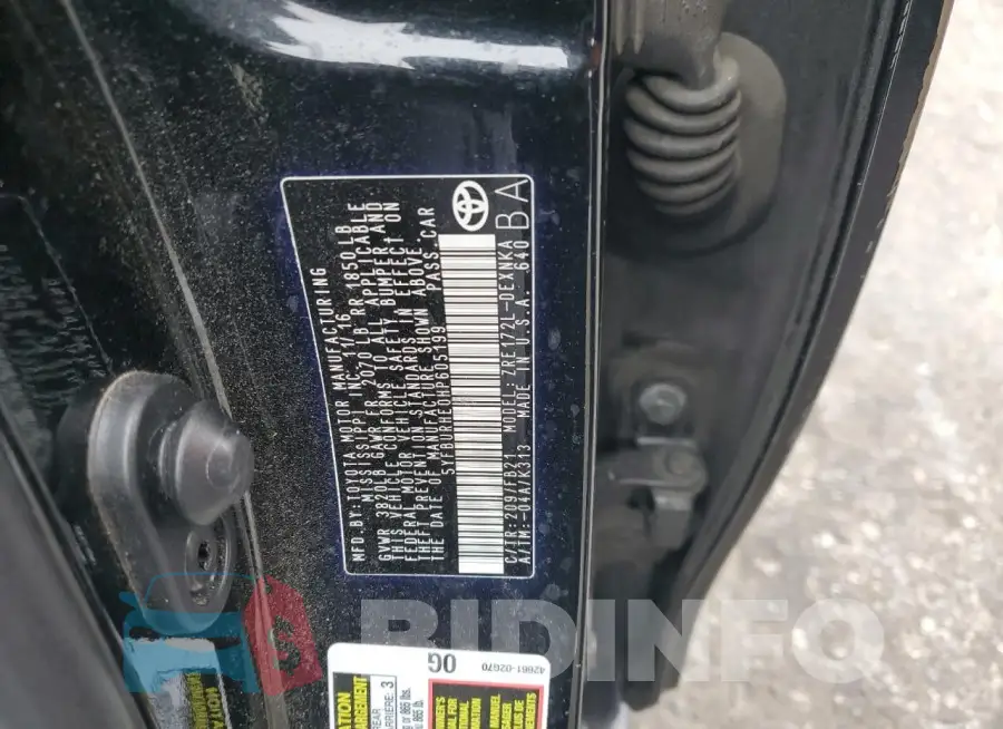 5YFBURHE0HP605199 Photo# 12