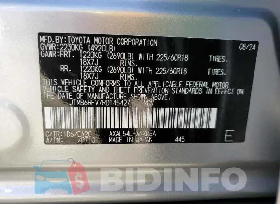 JTMB6RFV7RD145427 Photo# 13