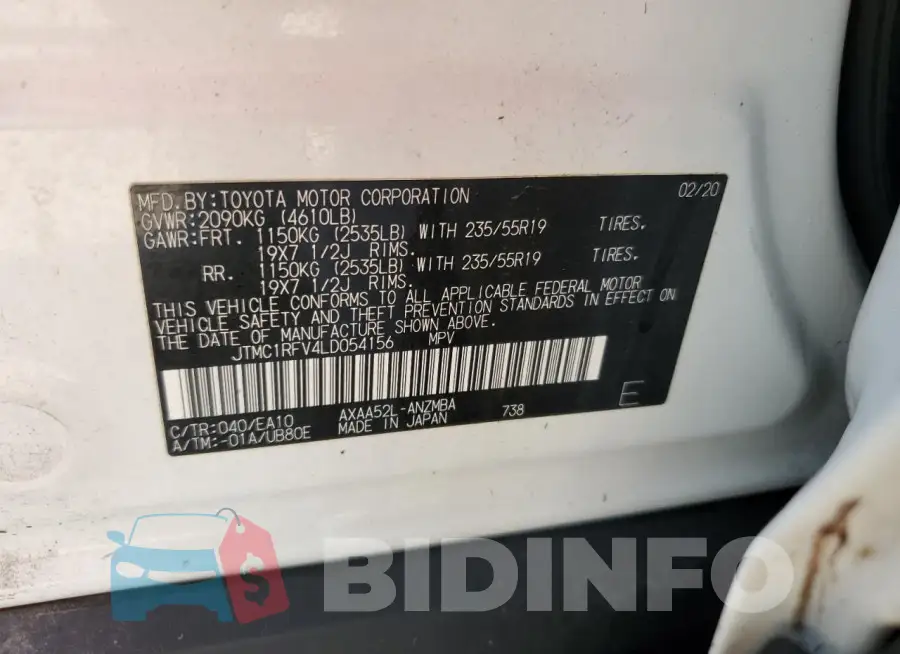 JTMC1RFV4LD054156 Photo# 14