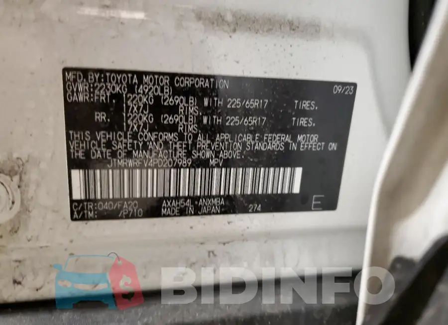 JTMRWRFV4PD207989 Photo# 12