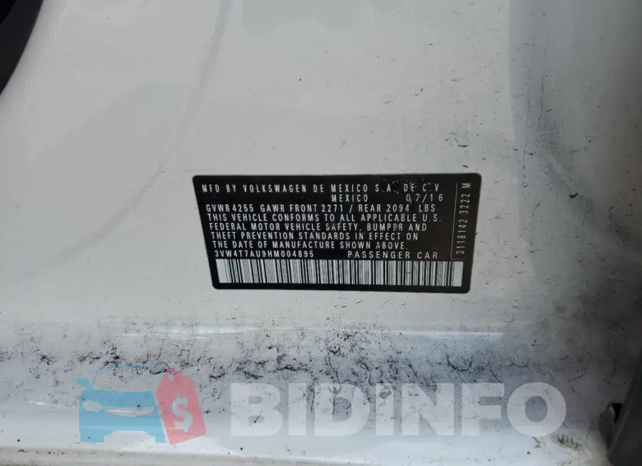 3VW4T7AU9HM004895 Photo# 12