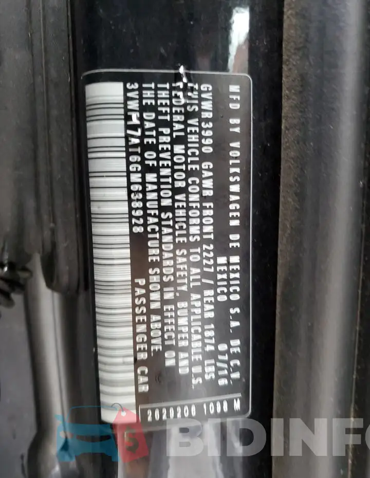 3VWF17AT6GM638928 Photo# 12
