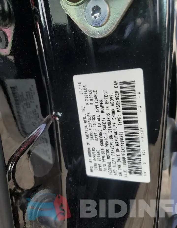 19UUB1F5XGA006821 Photo# 12