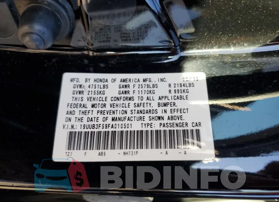19UUB3F59FA010501 Photo# 12