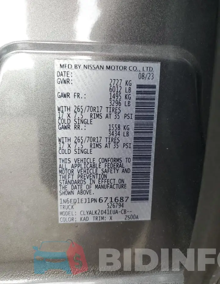 1N6ED1EJ1PN671687 Photo# 12