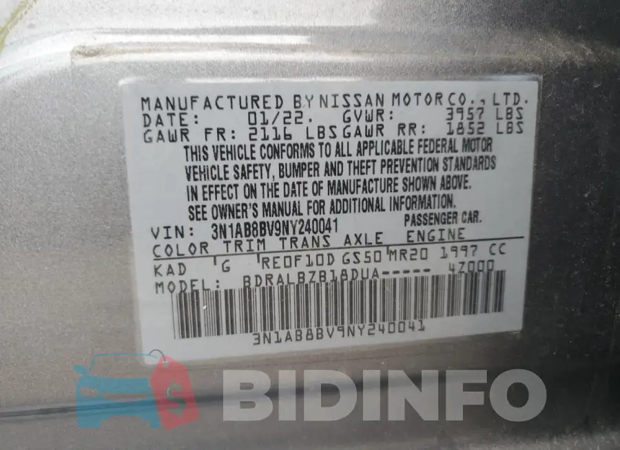 3N1AB8BV9NY240041 Photo# 12