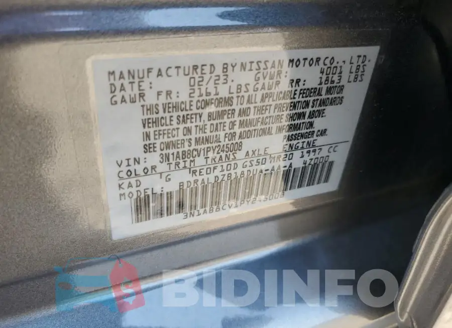 3N1AB8CV1PY245008 Photo# 12