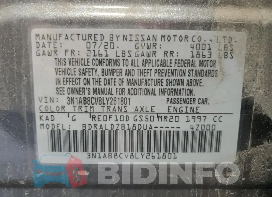 3N1AB8CV8LY261801 Photo# 12