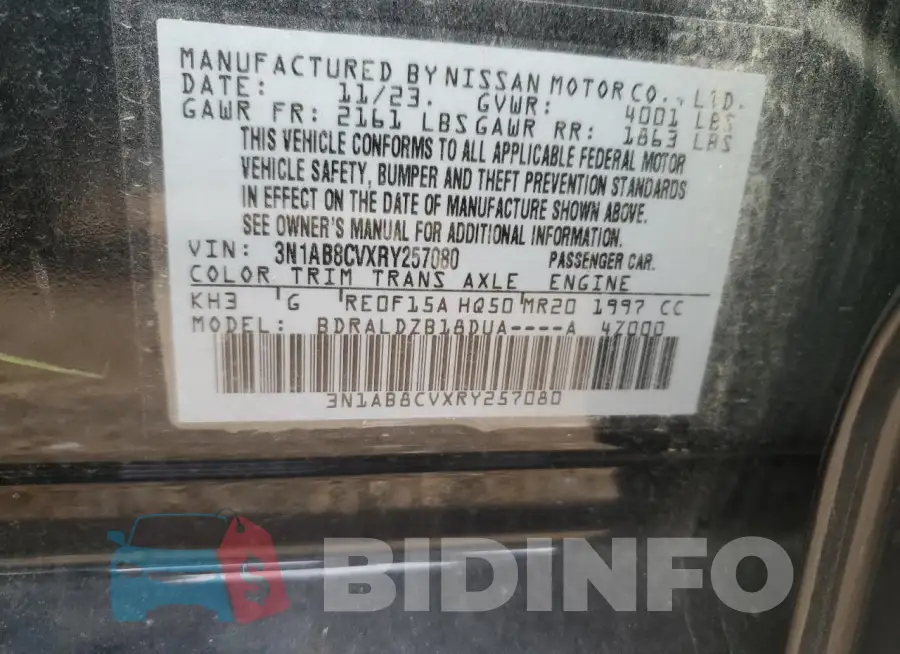 3N1AB8CVXRY257080 Photo# 12
