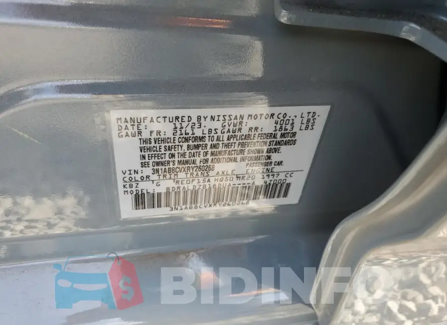 3N1AB8CVXRY260268 Photo# 12