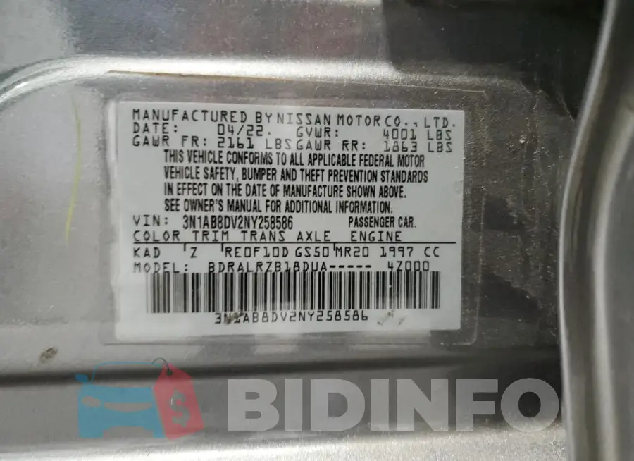 3N1AB8DV2NY258586 Photo# 12