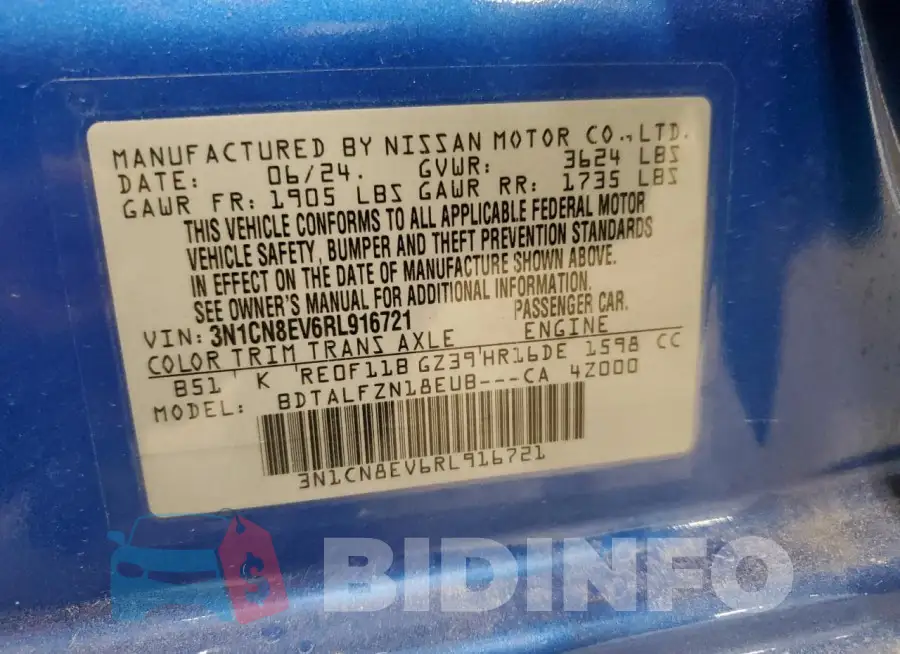 3N1CN8EV6RL916721 Photo# 12