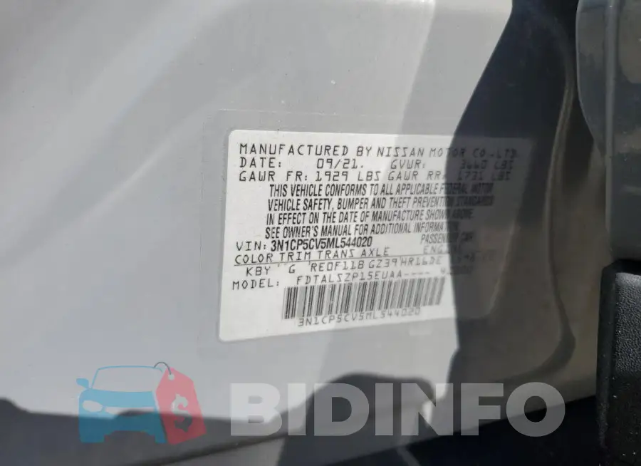 3N1CP5CV5ML544020 Photo# 13