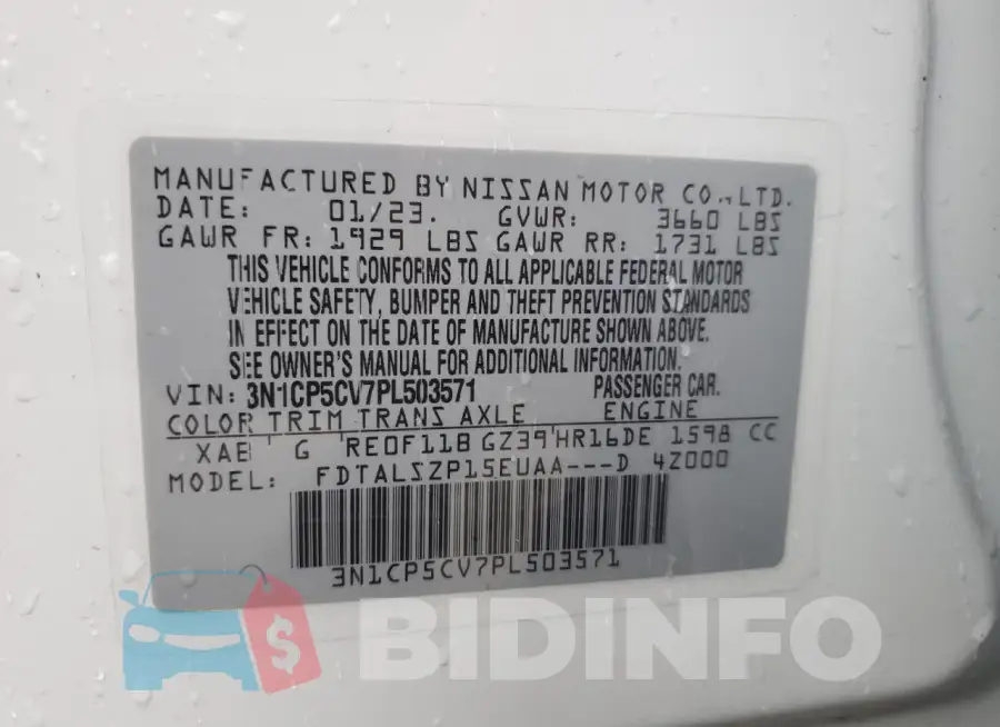 3N1CP5CV7PL503571 Photo# 14