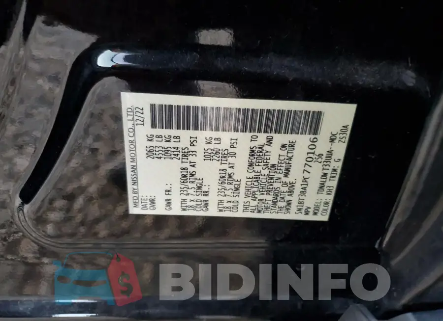 5N1BT3BA1PC770106 Photo# 13
