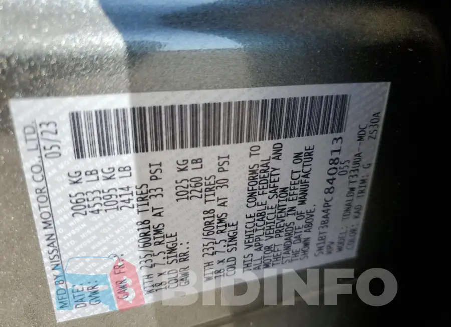 5N1BT3BA4PC840813 Photo# 13