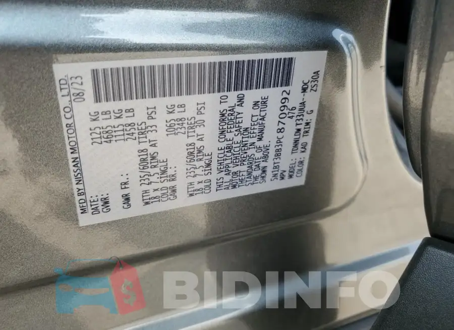 5N1BT3BB3PC870992 Photo# 13