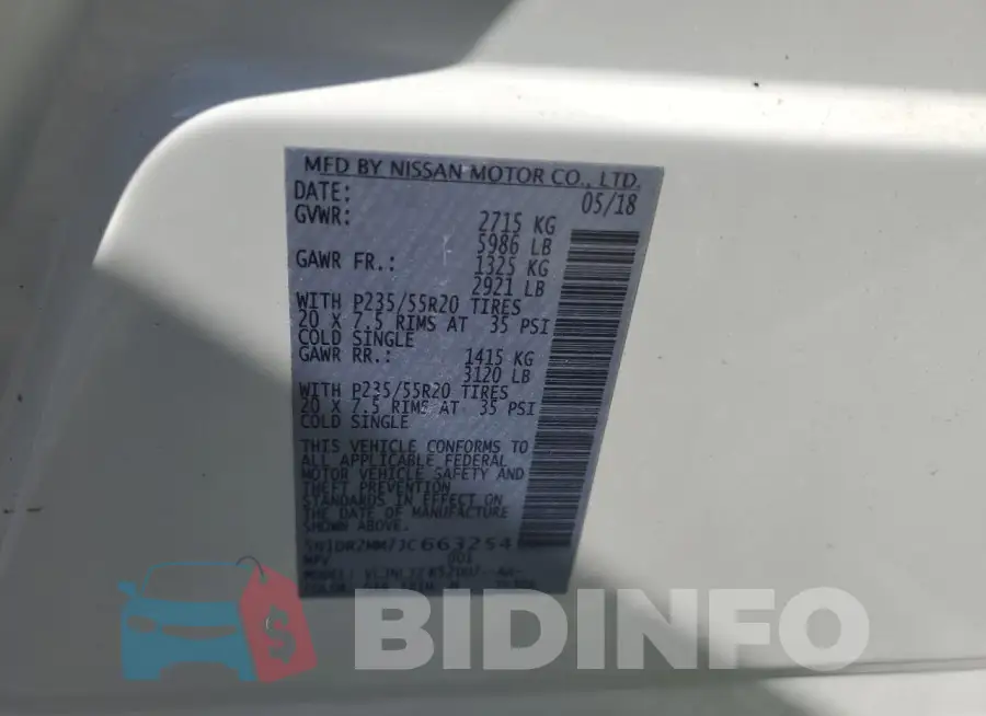 5N1DR2MM7JC663254 Photo# 14
