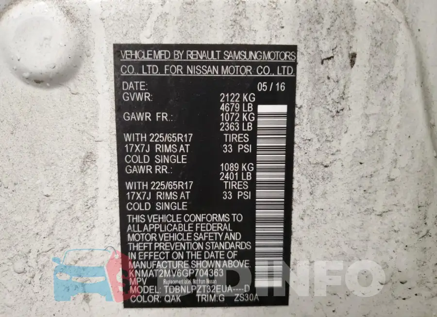 KNMAT2MV6GP704363 Photo# 13