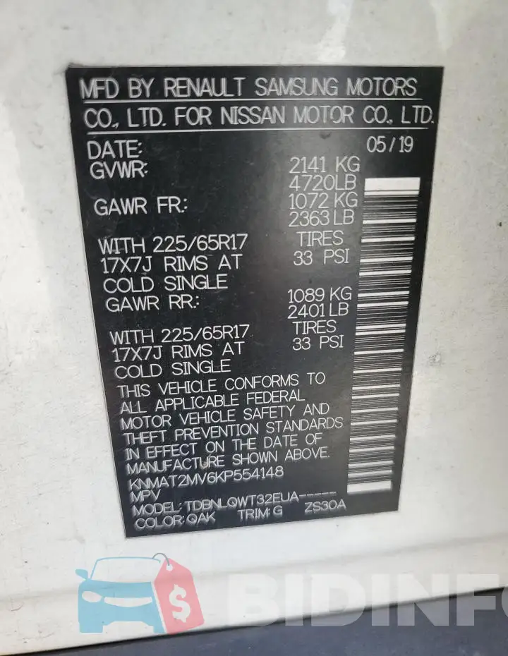 KNMAT2MV6KP554148 Photo# 13