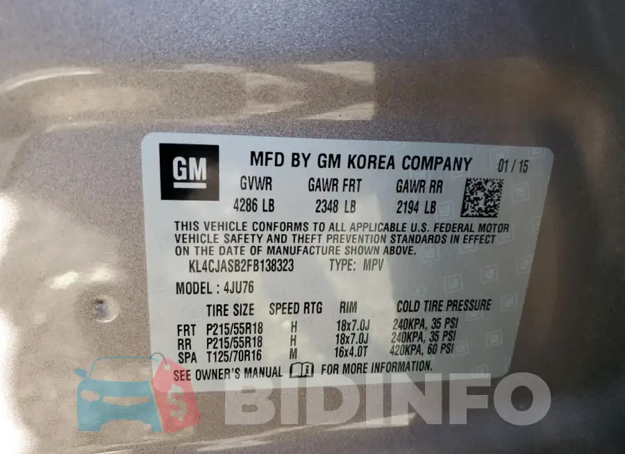 KL4CJASB2FB138323 Photo# 13