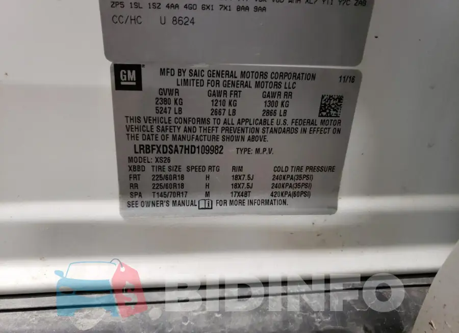 LRBFXDSA7HD109982 Photo# 13