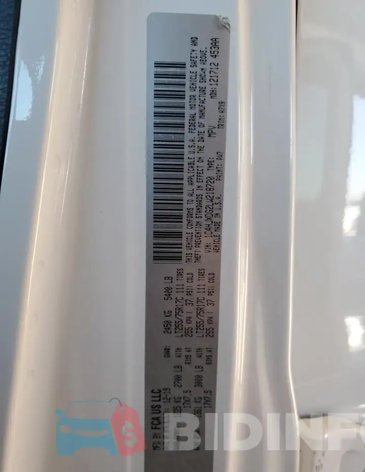 1C4HJXDG2LW218720 Photo# 13