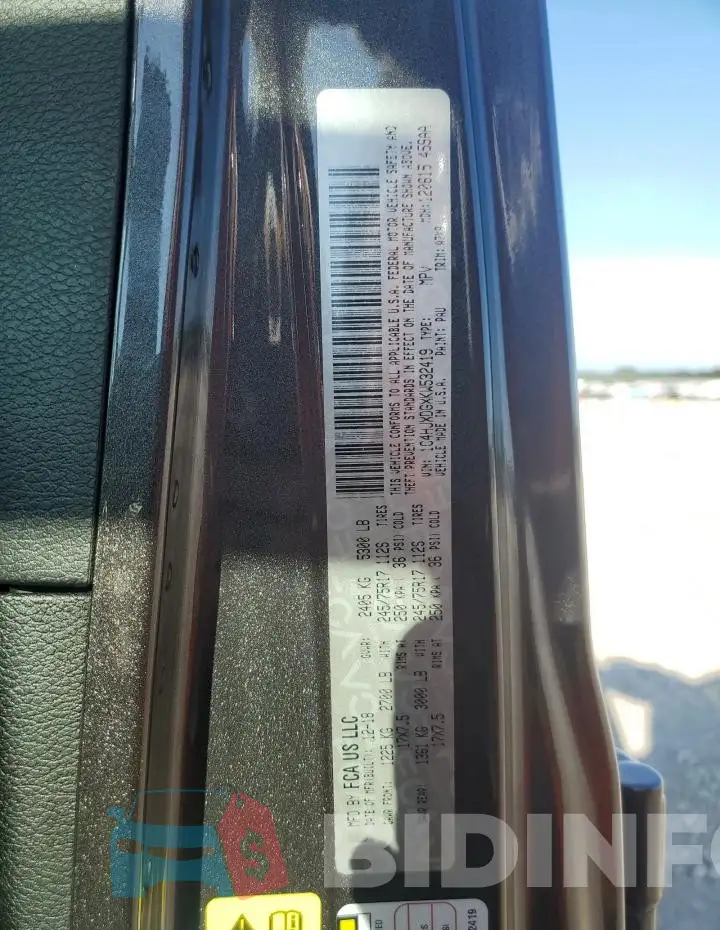 1C4HJXDGXKW532419 Photo# 14