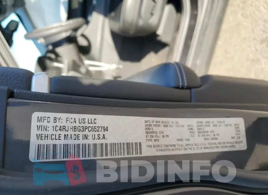 1C4RJHBG3PC652794 Photo# 13