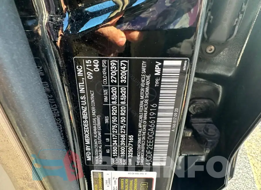 4JGDF2EE0GA661916 Photo# 10