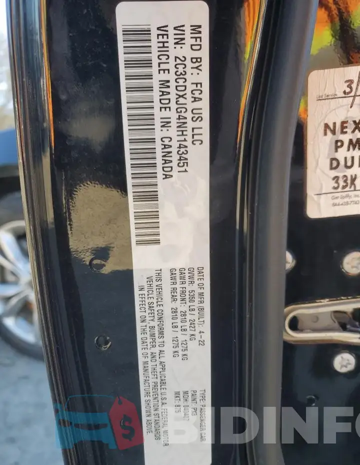2C3CDXJG4NH143451 Photo# 12
