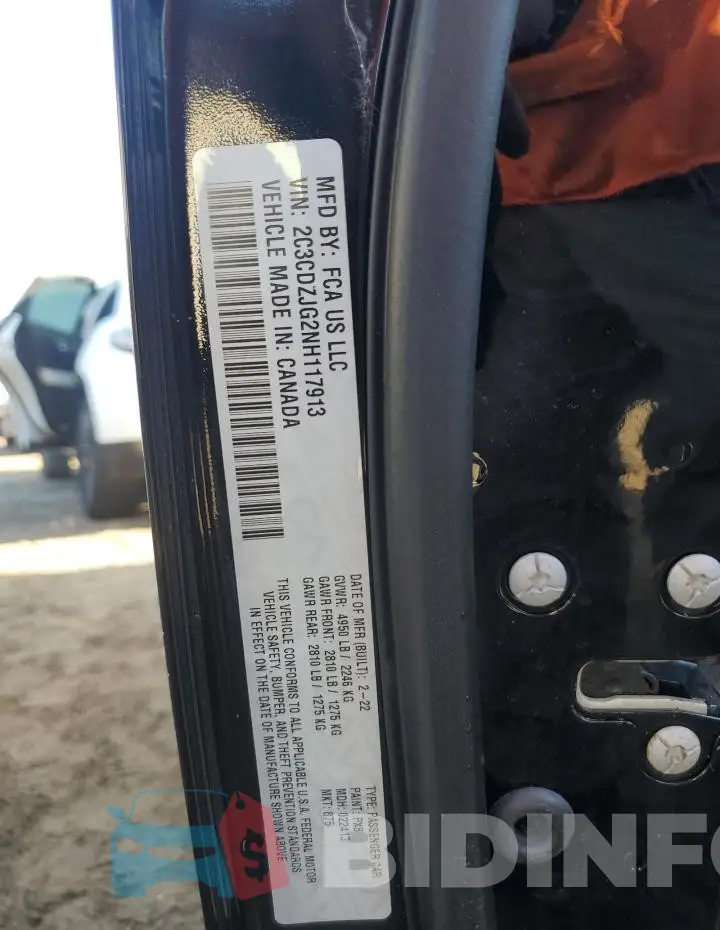 2C3CDZJG2NH117913 Photo# 13