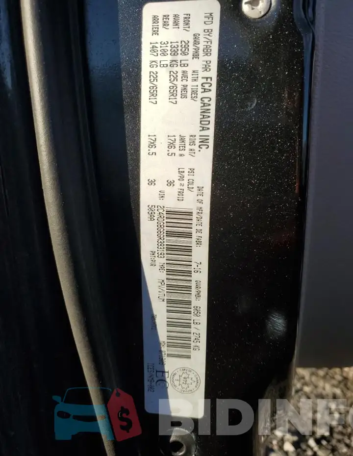 2C4RDGBG6GR393193 Photo# 14
