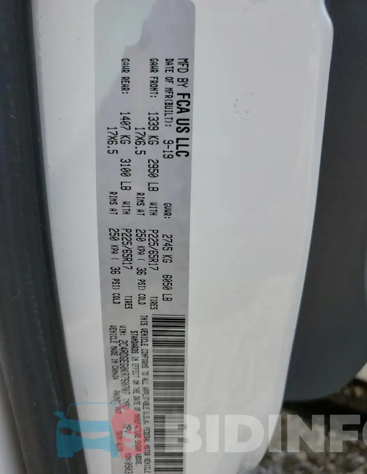 2C4RDGEG0KR760707 Photo# 13