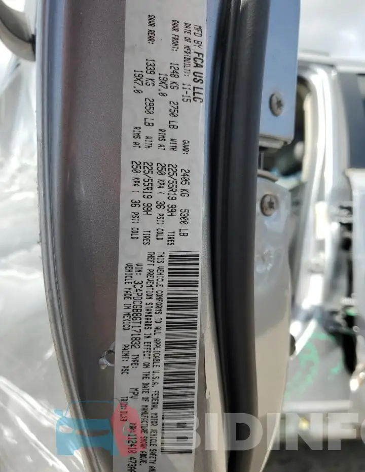 3C4PDCGB8GT171832 Photo# 14