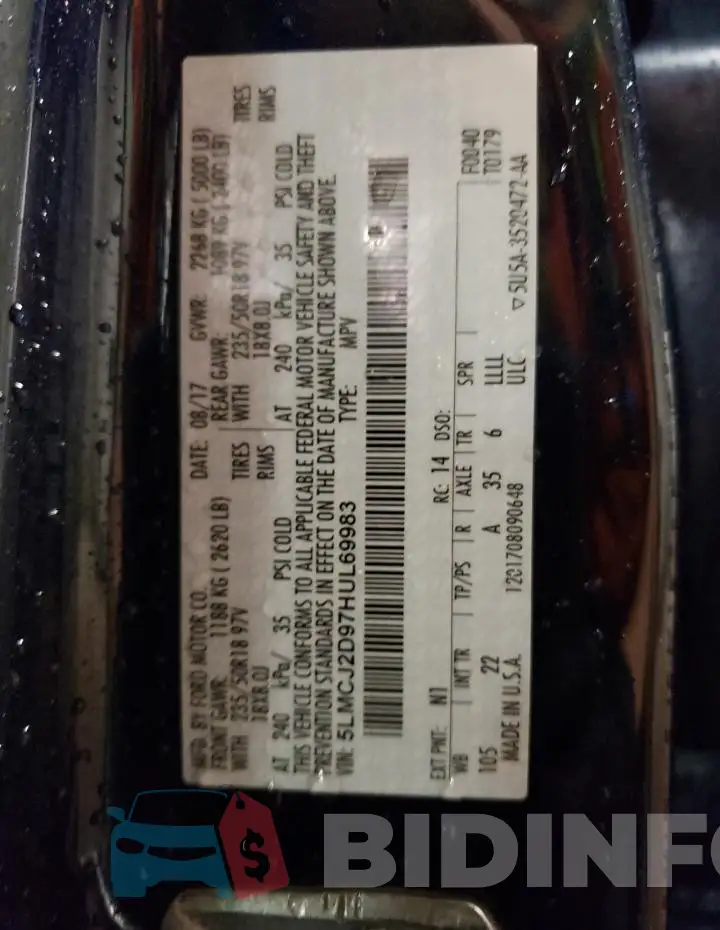5LMCJ2D97HUL69983 Photo# 13