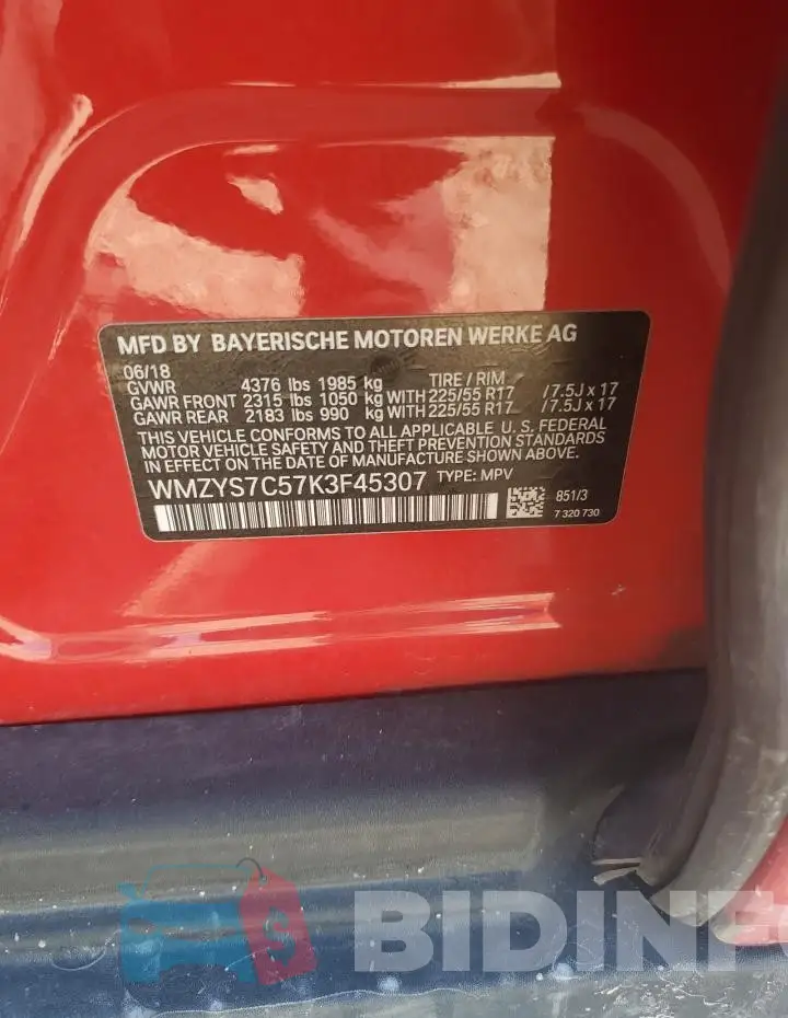 WMZYS7C57K3F45307 Photo# 12