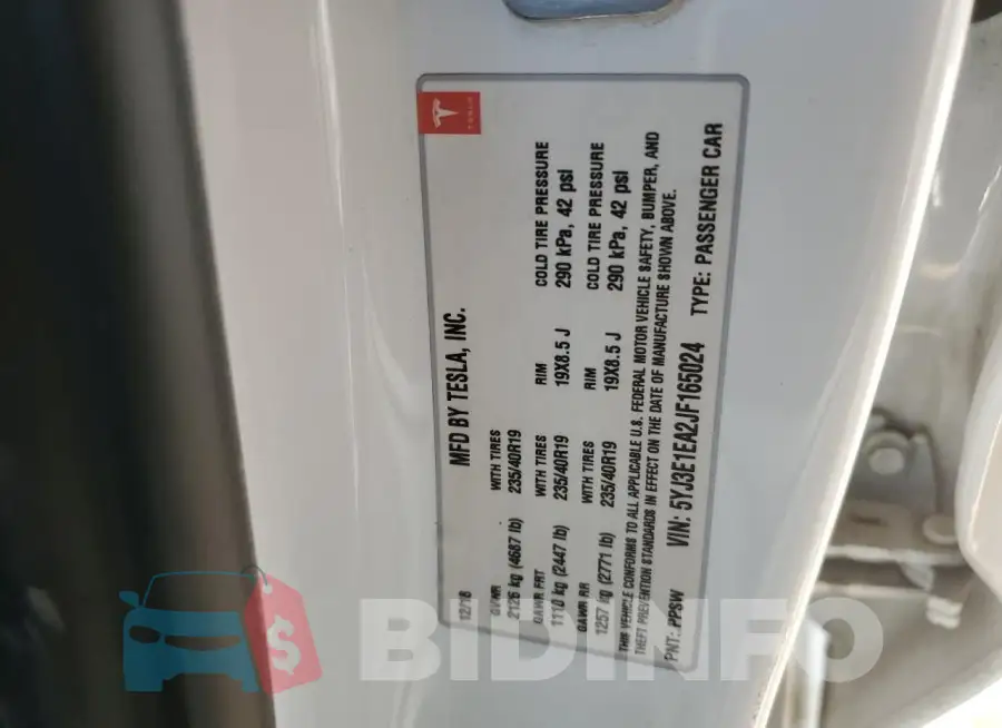 5YJ3E1EA2JF165024 Photo# 12