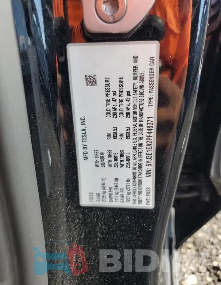 5YJ3E1EA2PF448371 Photo# 13