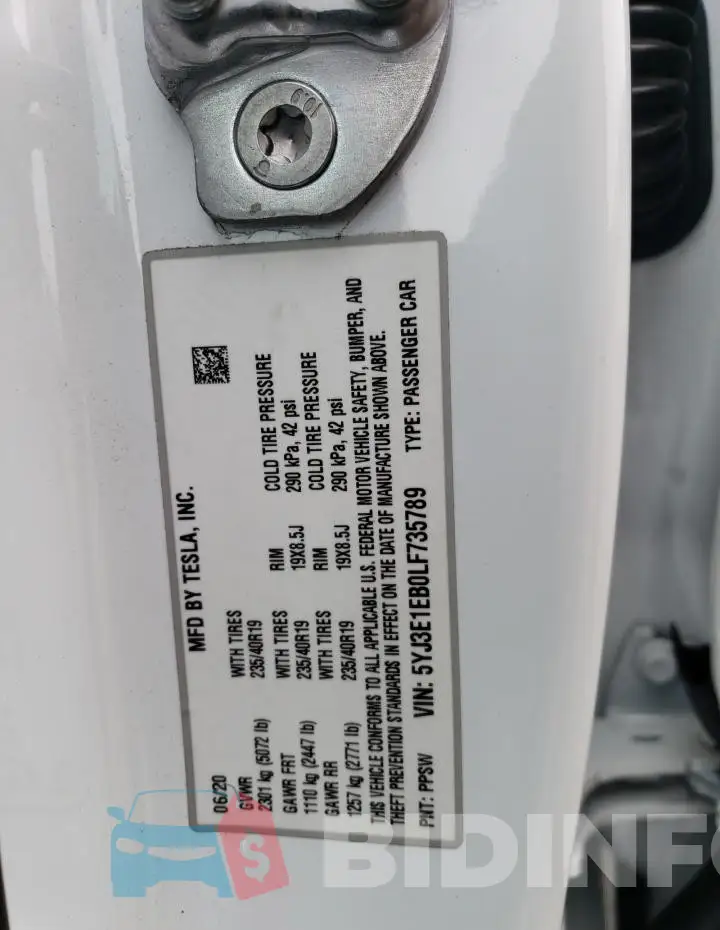 5YJ3E1EB0LF735789 Photo# 13