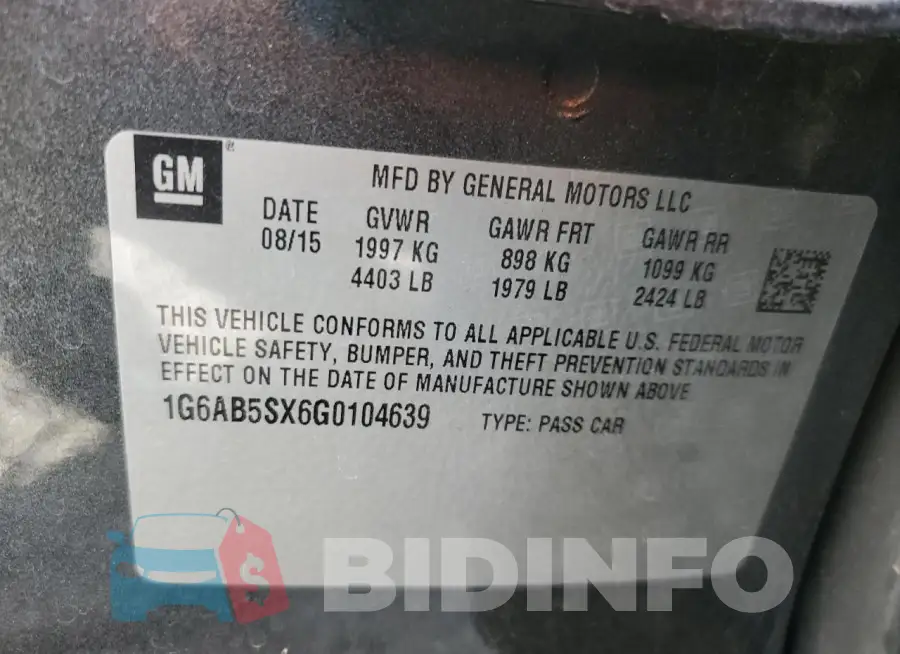 1G6AB5SX6G0104639 Photo# 13