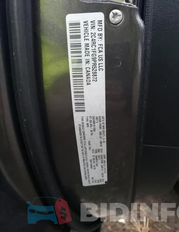 2C4RC1FG9PR528872 Photo# 13
