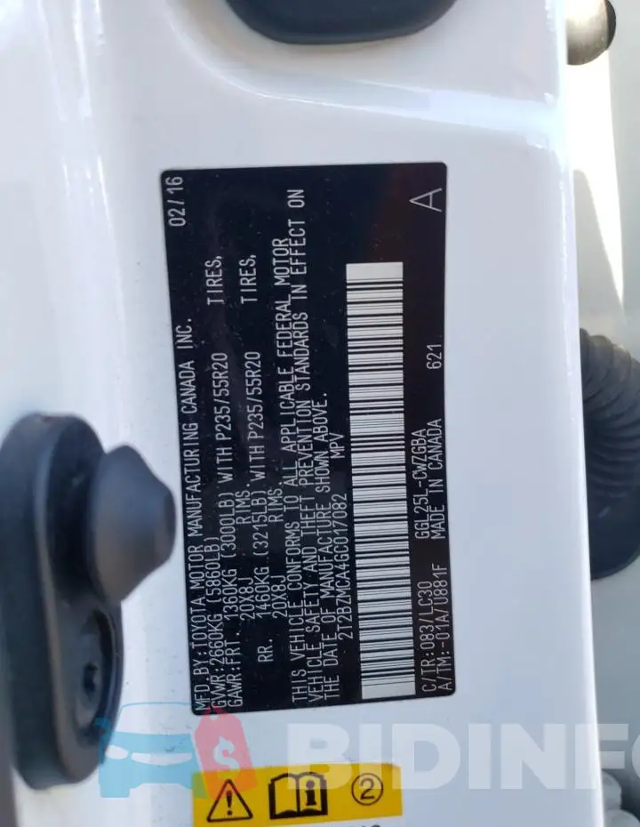 2T2BZMCA4GC017082 Photo# 13