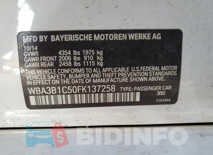 WBA3B1C50FK137258 Photo# 12