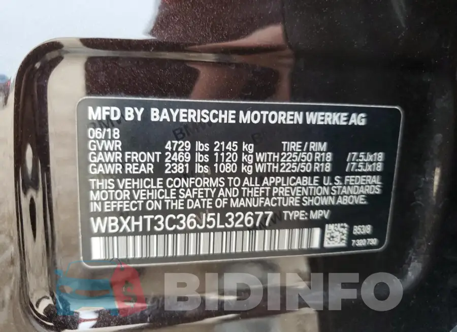 WBXHT3C36J5L32677 Photo# 13