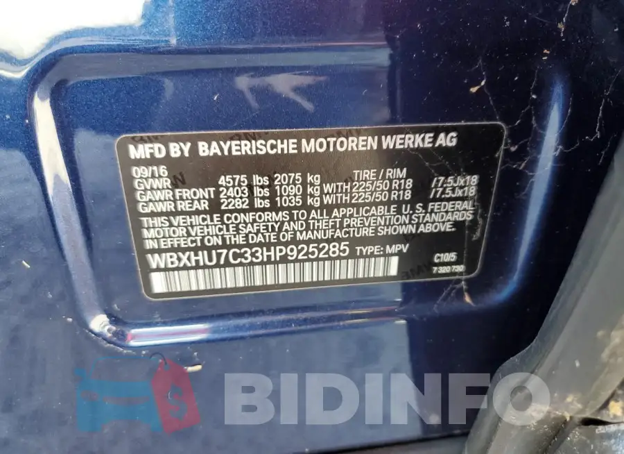 WBXHU7C33HP925285 Photo# 14