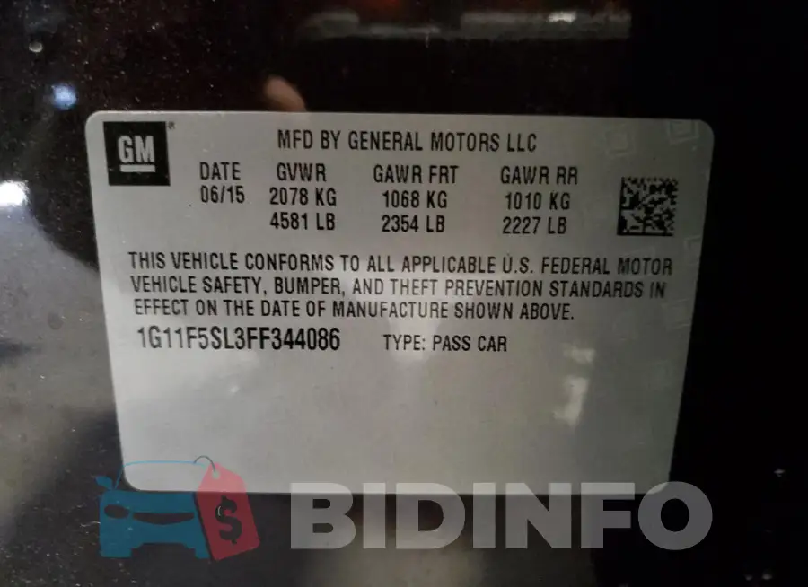 1G11F5SL3FF344086 Photo# 12