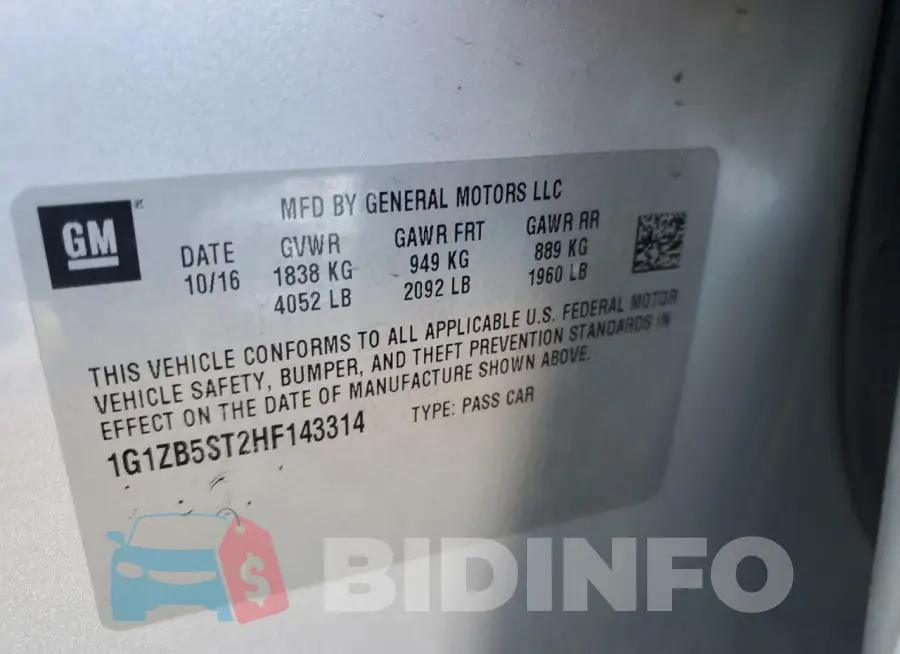 1G1ZB5ST2HF143314 Photo# 12