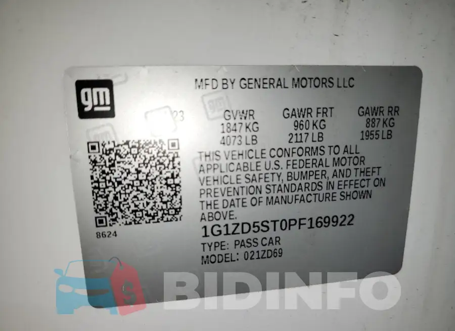 1G1ZD5ST0PF169922 Photo# 12